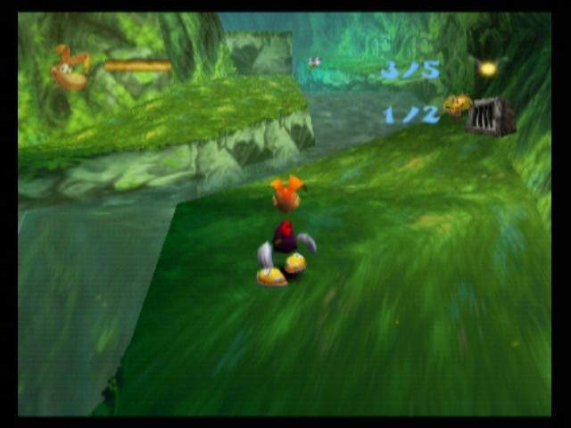 Rayman 2: The Great Escape (Nintendo 64) screenshot: Rayman explores the Fairy Glade