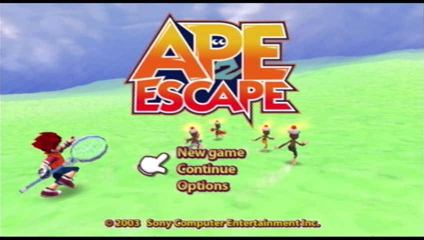 Ape Escape 2 (PlayStation 2) screenshot: Title screen