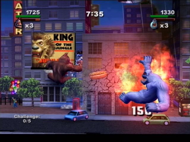 Rampage: Total Destruction (PlayStation 2) screenshot: There are plenty of parody posters like this one in the game