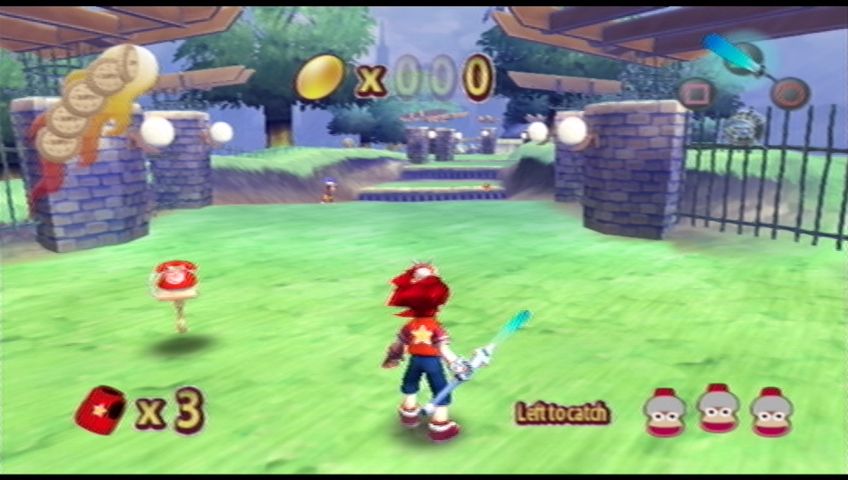 Ape Escape 2 (PlayStation 2) screenshot: Hit the red telephones to contact Natsumi for help.