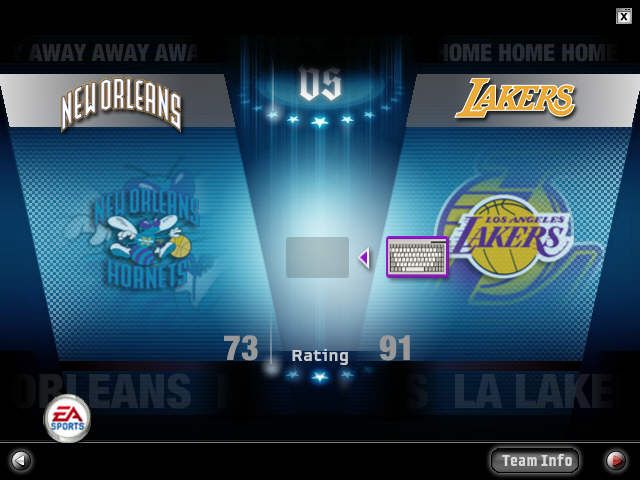 NBA Live 06 (Windows) screenshot: Choosing controllers before starting a game.