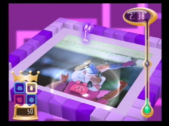Vib-Ripple (PlayStation 2) screenshot: Vibri has uncovered a pig.