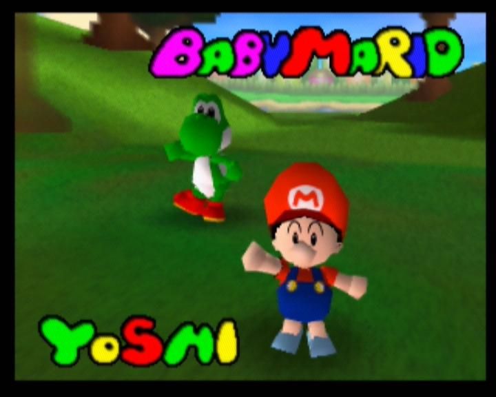 Mario Golf (Nintendo 64) screenshot: The introduction shows some of the available characters