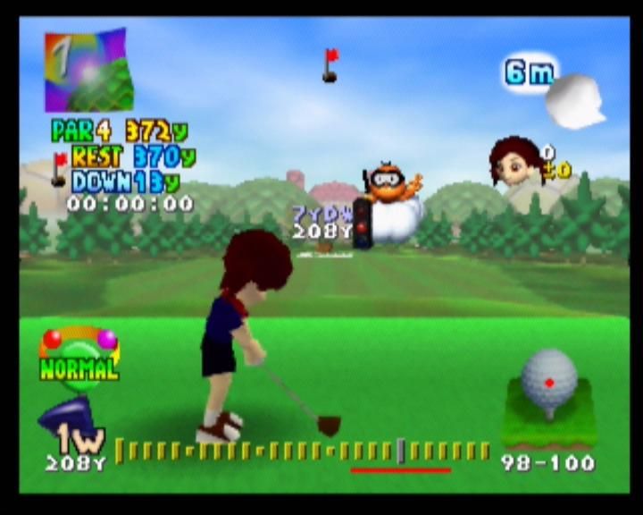 Mario Golf (Nintendo 64) screenshot: Plum is one of the characters introduced specifically for Mario Golf