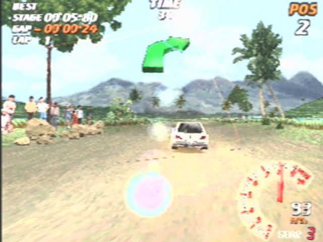 Need for Speed: V-Rally (PlayStation) screenshot: Unlike other rally games you race against other cars on a circuit