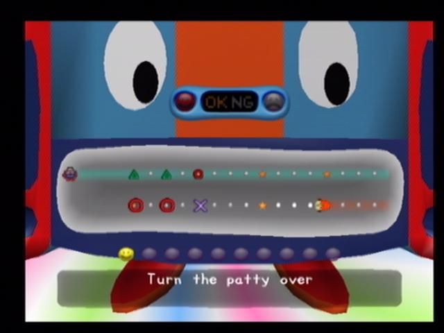 PaRappa the Rapper 2 (PlayStation 2) screenshot: A new addition is Boxy Boy, who lets you practice rapping before you begin