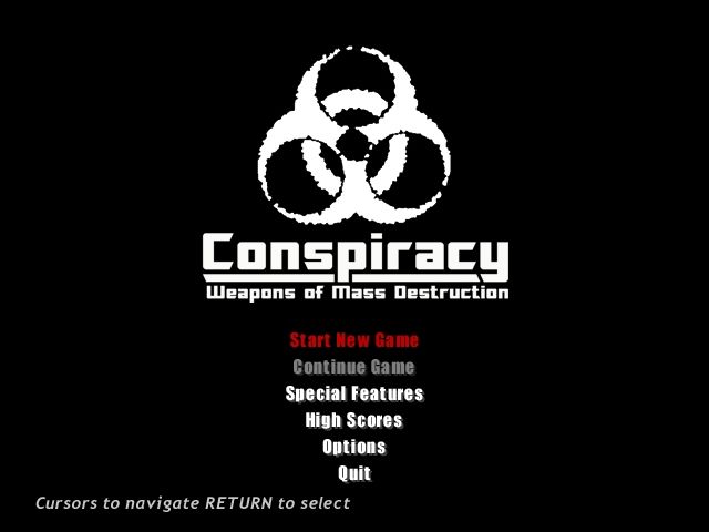 Conspiracy: Weapons of Mass Destruction (Windows) screenshot: Main menu