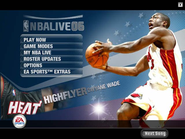 NBA Live 06 (Windows) screenshot: The main menu