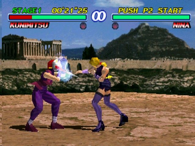 Tekken 2 (PlayStation) screenshot: Chick fight