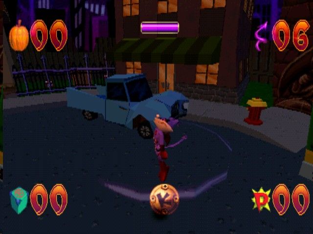 Jersey Devil (PlayStation) screenshot: Yes, he has a spin attack.