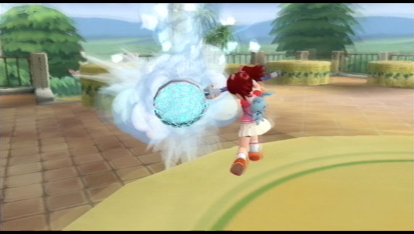 Ape Escape 3 (PlayStation 2) screenshot: Sayaka catches her first monkey