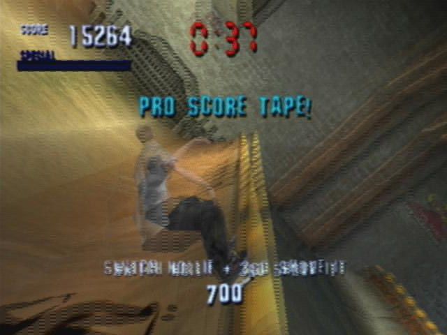 Tony Hawk's Pro Skater (PlayStation) screenshot: There's always a score tape...