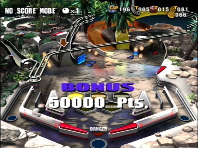 Flipnic: Ultimate Pinball (PlayStation 2) screenshot: Completing Multiball earns you a 50,000 point bonus.