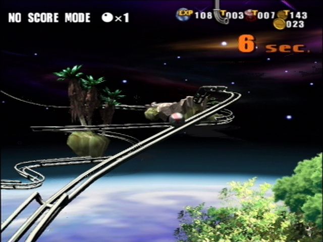 Flipnic: Ultimate Pinball (PlayStation 2) screenshot: Certain rails also let you make the ball 'jump' and reach extra coins.