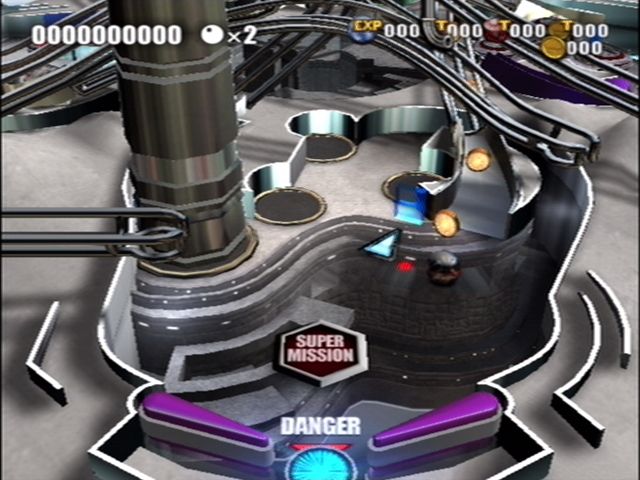 Flipnic: Ultimate Pinball (PlayStation 2) screenshot: The Metallurgy table is themed around steel.