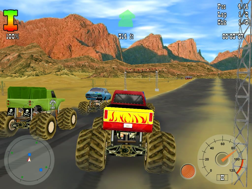 Monster Truck Rumble (Windows) screenshot: Starting a race.