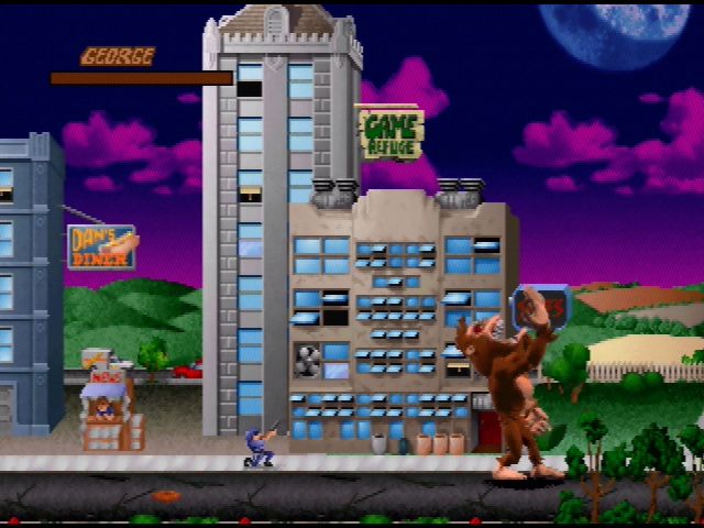 Screenshot of Rampage World Tour (Nintendo 64, 1997) - MobyGames