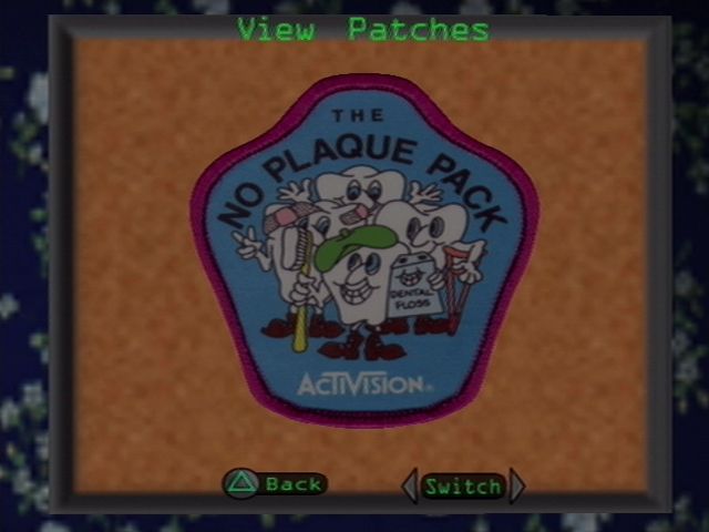 Activision Anthology (PlayStation 2) screenshot: You can also earn virtual patches to display.