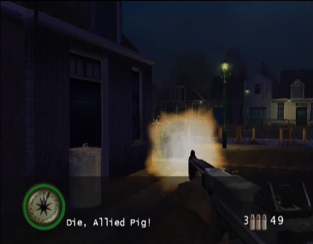 Medal of Honor: Frontline (Xbox) screenshot: Subtitles allow you to understand what the Germans are saying!