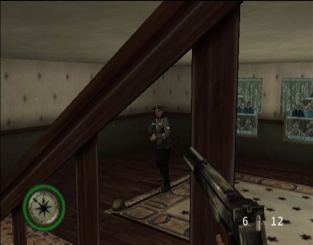 Medal of Honor: Frontline (Xbox) screenshot: Fighting in houses can get tricky at times!