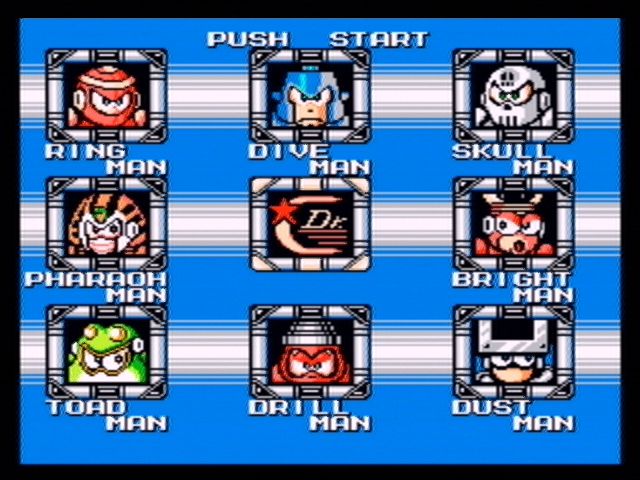 Mega Man: Anniversary Collection (PlayStation 2) screenshot: Mega Man 4 - Boss Select