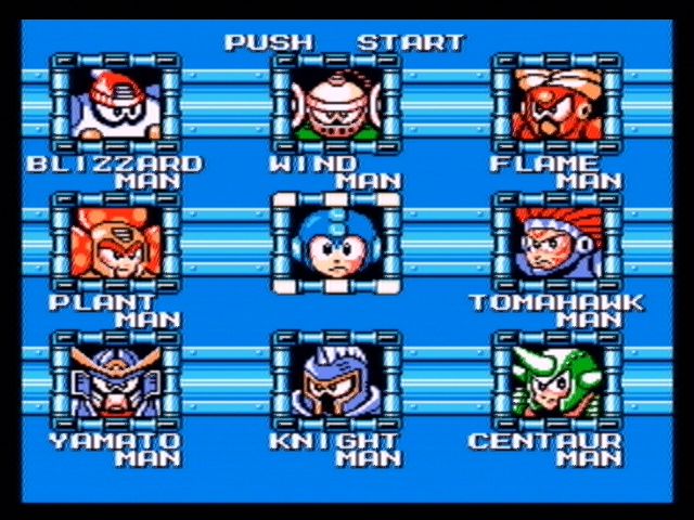Mega Man: Anniversary Collection (PlayStation 2) screenshot: Mega Man 6 - Boss Select