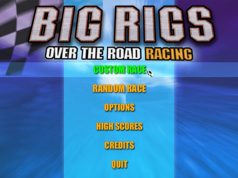 Big Rigs: Over the Road Racing (Windows) screenshot: Main menu
