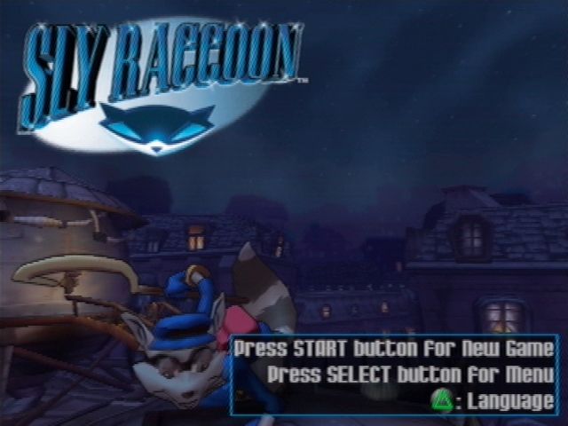 Sly Cooper and the Thievius Raccoonus (PlayStation 2) screenshot: Title Screen