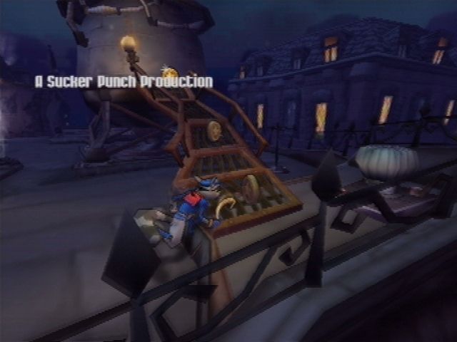 Sly Cooper and the Thievius Raccoonus (PlayStation 2) screenshot: Opening titles are displayed as you play through the prologue