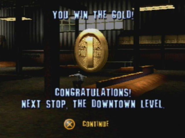 Tony Hawk's Pro Skater (PlayStation) screenshot: 1st, 2nd and 3rd places get a medal!
