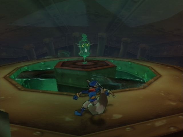 Sly Cooper and the Thievius Raccoonus (PlayStation 2) screenshot: There's the treasure key - don't be a klutz like me and die at this point.