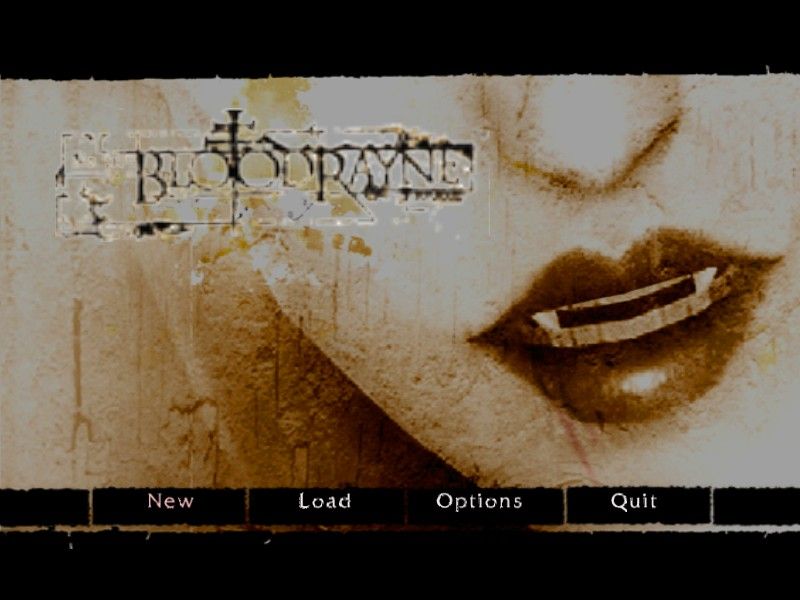 BloodRayne (Windows) screenshot: The obligatory main menu shot.