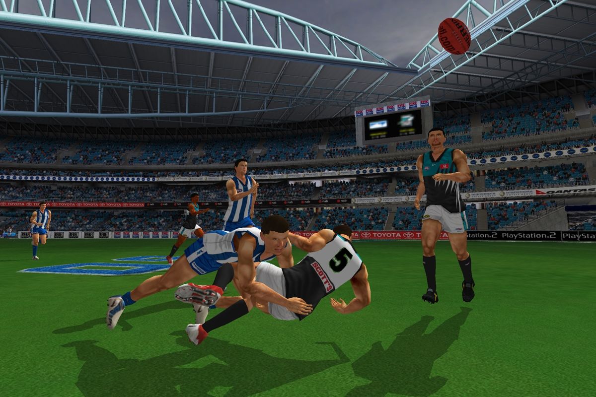 AFL Premiership 2006 (PlayStation 2) screenshot: Port versus the Kangaroos