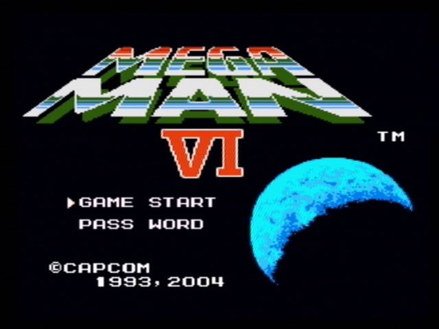 Mega Man: Anniversary Collection (PlayStation 2) screenshot: Mega Man 6 - Title Screen