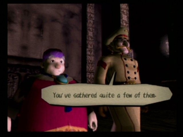 Dark Cloud (PlayStation 2) screenshot: New game movie: The evil general that wishes to awaken the Dark Genie in order to rule the world.