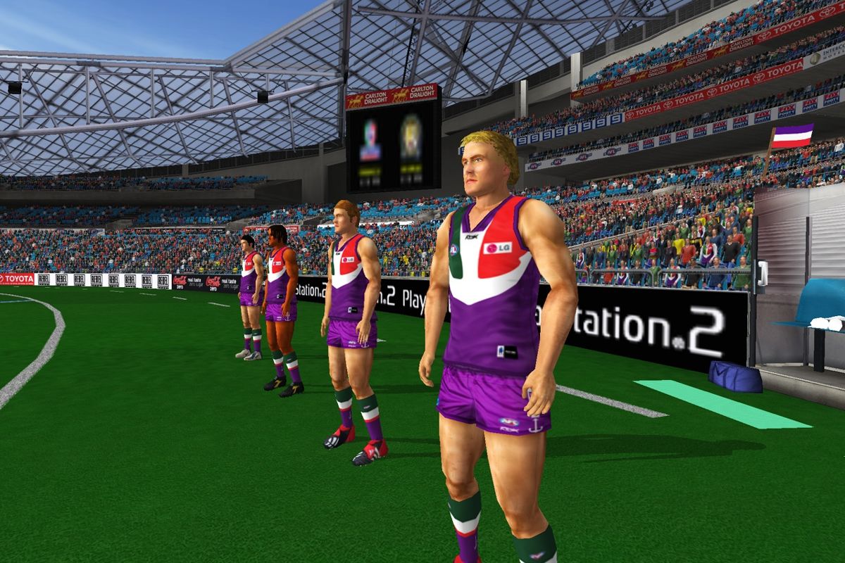 AFL Premiership 2006 (PlayStation 2) screenshot: Fremantle interchange