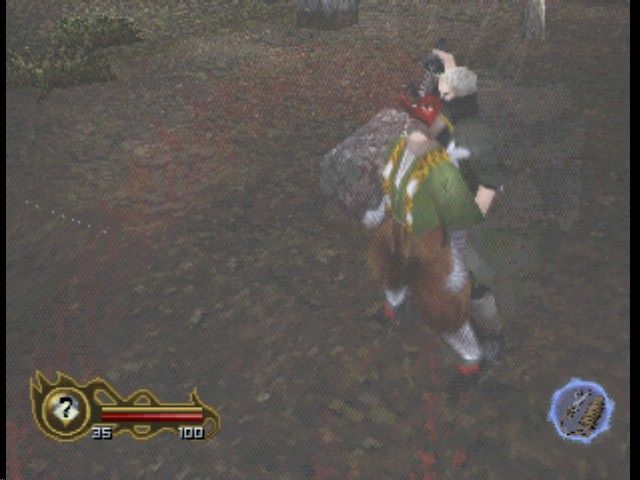 Tenchu 2: Birth of the Stealth Assassins (PlayStation) screenshot: Stealth kill