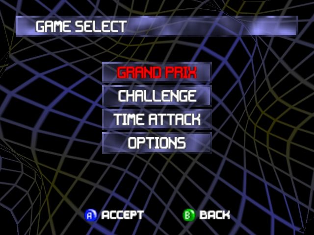 S.C.A.R.S. (Nintendo 64) screenshot: Main menu.