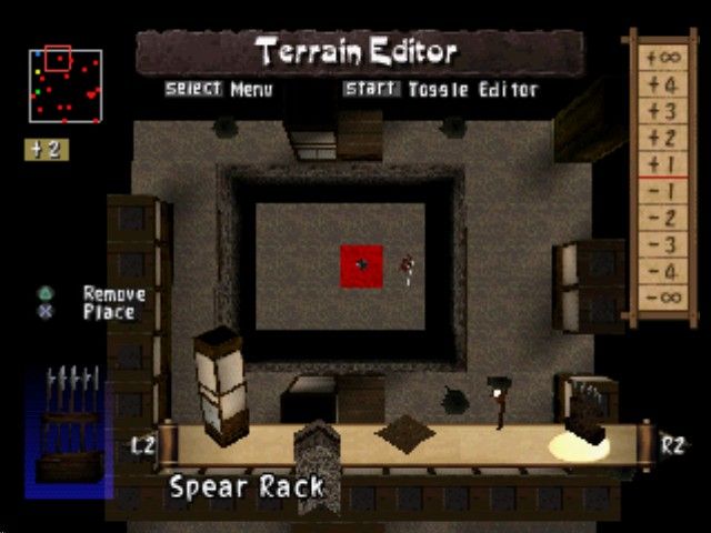 Tenchu 2: Birth of the Stealth Assassins (PlayStation) screenshot: Mission editor