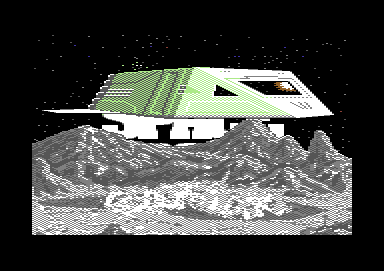 Space Rogue (Commodore 64) screenshot: First screen after loading game