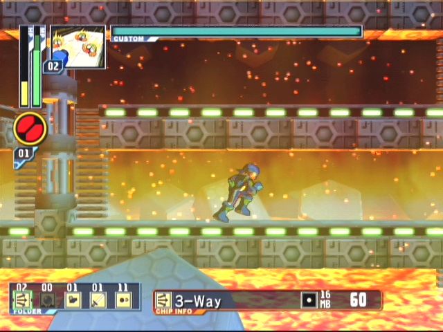 Mega Man: Network Transmission (GameCube) screenshot: This level has some nice looking effects