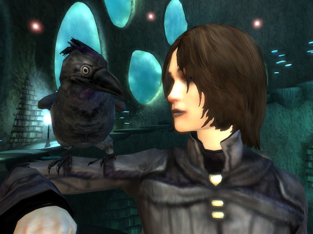 Dreamfall: The Longest Journey (Windows) screenshot: Two old friends reunited, though it will take a little time to straighten things out.