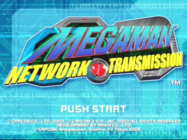 Mega Man: Network Transmission (GameCube) screenshot: Title screen