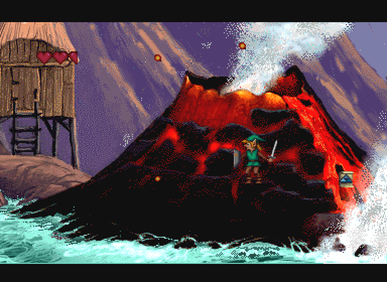 Link: The Faces of Evil (CD-i) screenshot: Crater Cove volcano