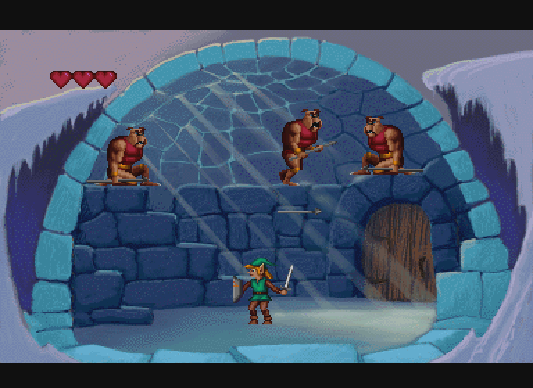 Link: The Faces of Evil (CD-i) screenshot: The inside of an igloo in Nortinka
