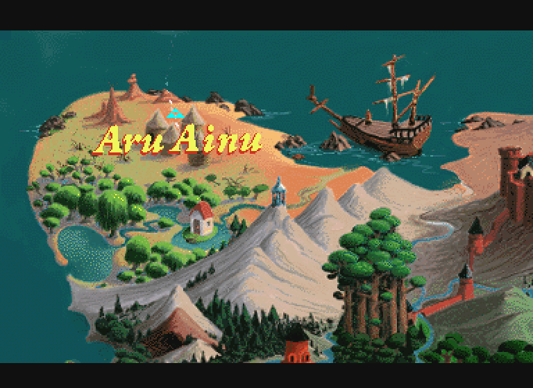 Zelda: The Wand of Gamelon (CD-i) screenshot: The game map, Aru Ainu