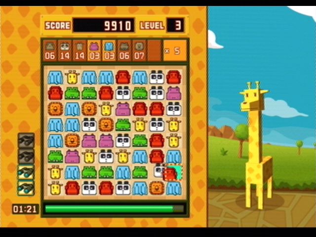 Zoo Keeper (PlayStation 2) screenshot: In Normal Mode, you must catch the displayed amount of animals to level up.