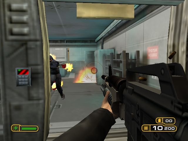Conspiracy: Weapons of Mass Destruction (Windows) screenshot: It's not a real FPS without explosions.