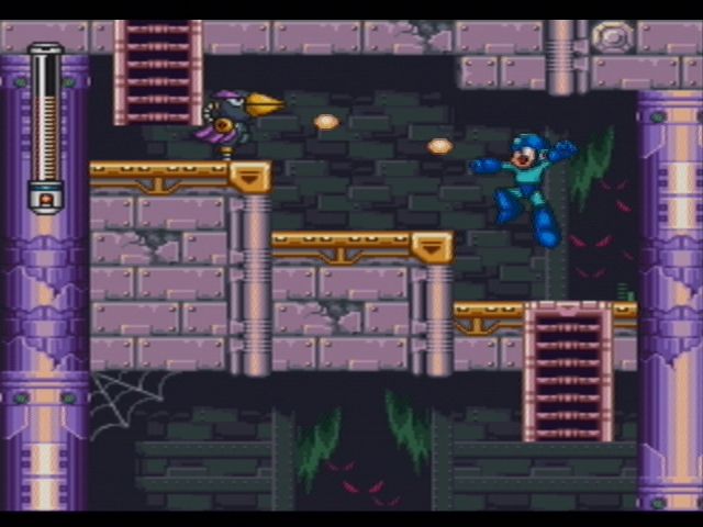 Mega Man: Anniversary Collection (PlayStation 2) screenshot: Watch out for the crows!