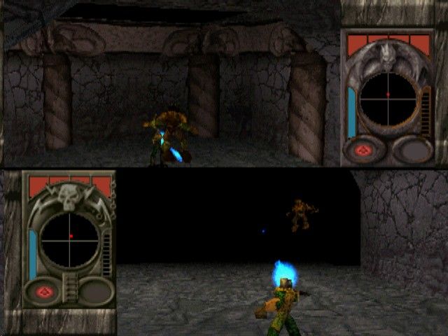 Small Soldiers (PlayStation) screenshot: Split-screen play